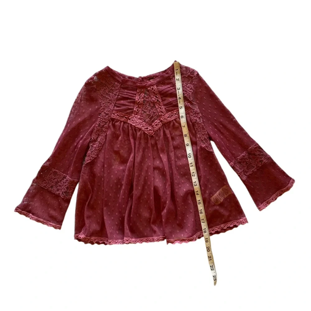 Urban Outfitters Free People Girls Burgundy Shirt Top Size XS Good Condition!